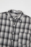 Autumn vintage loose check shirt