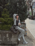 Resin flare fit banding pants