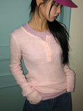 Golen Ribbed Button Slim Fit T-shirt