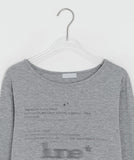 Reposs Lettering Printing Long Sleeve Tee