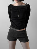 Sherry Layered Boat Neck Tee