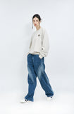 Wavy Brushed Wide Denim
