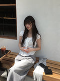 Hold Eyelet Frill Blouse