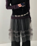 Savon Tulle Skirt Layered Brushed Skirt Pants