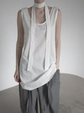 Airy Soft Scarf Sleeveless One Piece