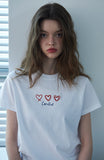 Caroline Chain Embroidered Crop Short Sleeve Tee