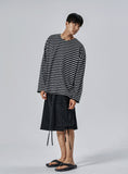 Shallow Stripe Over Long Sleeve Tee
