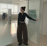 Leather Matte Silver Buckle Belt