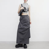 Seleun String Shirring Long Skirt