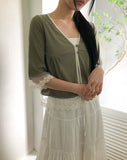 Motin Lace Three Quarter Cardigan