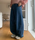 Rimsoak Stitch Balloon Denim Pants