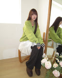 Noez V-Neck Lambs Wool Loose Fit Knit