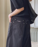 Robed Quad Pocket Wide Cotton Pants