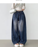 Summer ver cooling pleats side pintuck balloon wide fit pants