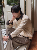 Polish pintuck wide slacks