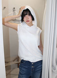 RIBBED HOODED SLEEVELESS