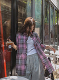 Mid-checkered Overfit Short-Sleeved Shirt