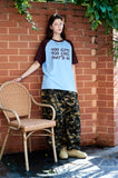 Cute Chill Raglan Short Sleeve Tee