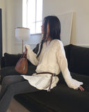 Hittite Suede Stitch Tote Shoulder Bag