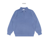 Dual zip-up collar knit