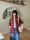 [unisex] Ruwon Pocket Check Over Shirt