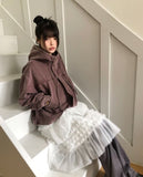 Zefu Pigment Washing Hooded Jacket
