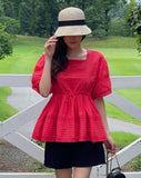 Abel Square Punching Lace Blouse