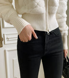 Want brushed black bootcut pants