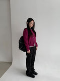 Goodbert Wool Color Round Knit Cardigan
