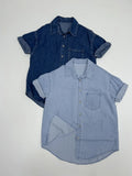 [Short sleeve ver.] Lucky denim loose fit shirt