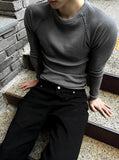 Muscle Fit Raglan Ribbed Knit