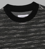 MIXED BOUCLE COLLAR KNIT LONG SLEEVE