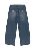 STAR + BADGE Wide Curved Jeans
