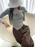 [SET] Throw Shirring Sleeveless Long Sleeve Cardigan Set
