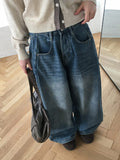 Lega Side Cut Wide Denim Pants
