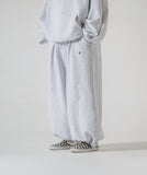 [AG.W] Valley Tuck Wappen Wide Sweat Pants