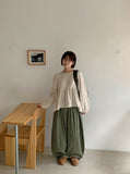 Takimi banding wide balloon cotton pants