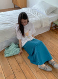 Chiyu Basic Color Banding Long Skirt