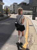 Poing Balloon Pintuck Nylon Banding Shorts