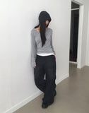 Doon Side Rivet Wide Denim Long Pants