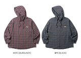 Bay Overfit Check Hood Shirt