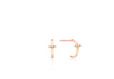 Truly Essence 14K Cross Pave Earrings