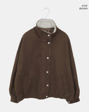 Drew Corduroy Color Matching Button String Overfit Long Sleeve Jumper