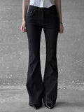 Striped bootcut pants