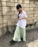 Fuggle Chiffon Tiered Long Skirt
