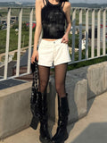 Metallic Ribbed Sleeveless