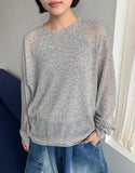 Raelsi Summer Round Linen Sweatshirt Knit