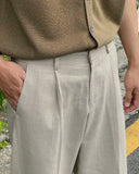 Rivet Linen Semi-Wide Slacks