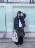 [BAONHAUS] Broa Unbalanced Layered Midi Skirt
