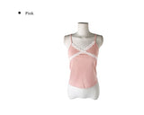 Menly Lace V-neck Ribbed Sleeveless